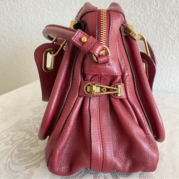 Chloe burgundy medium paraty bag - Picture 6 of 15